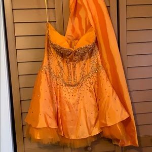 Tangerine Cocktail Mini Dress